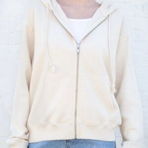 Cream Zip-Up Hoodie